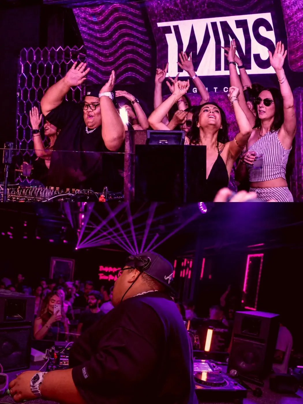 Bottle service celebration inside TWINS
