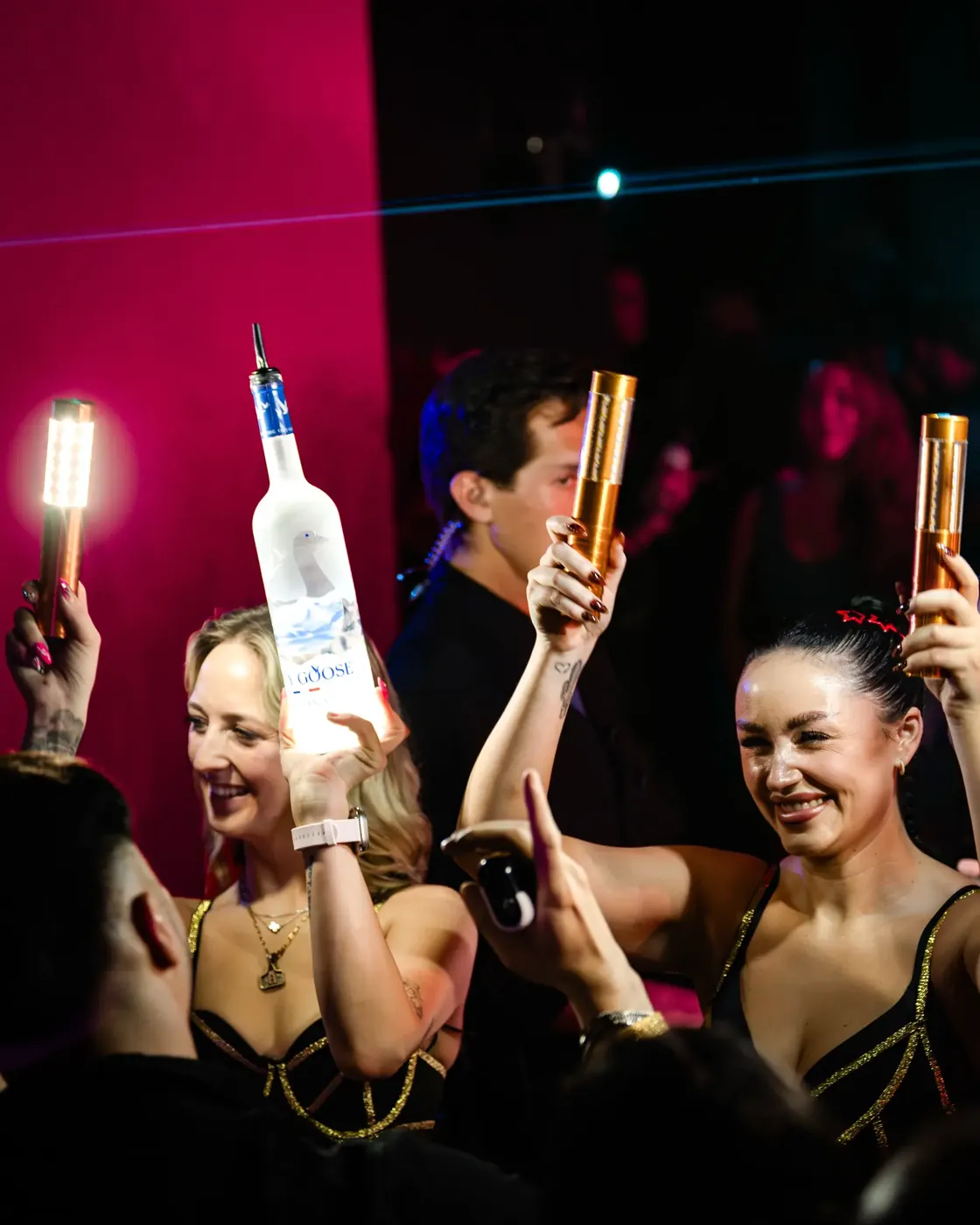 TWINS team delivering bottle service
