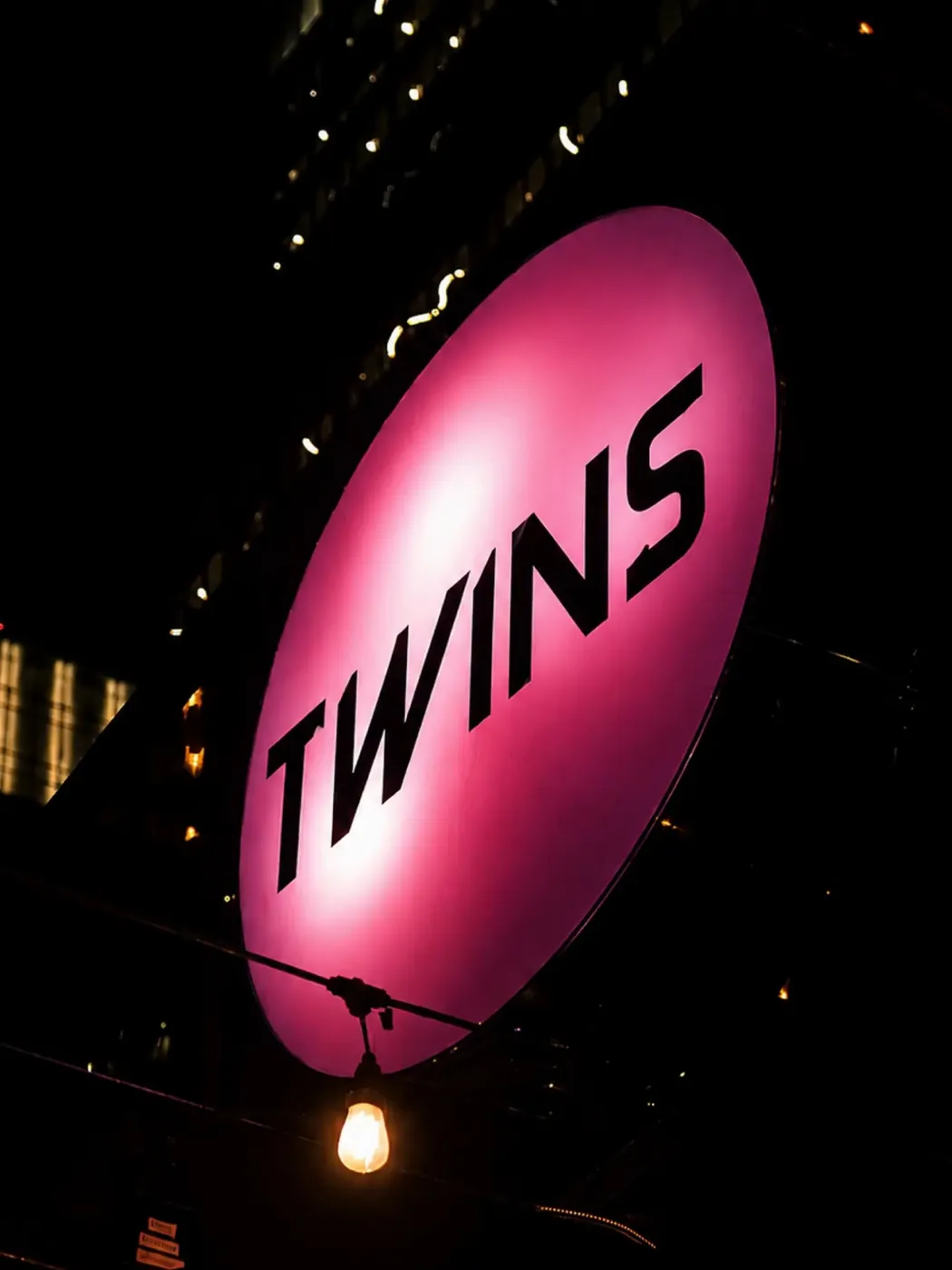 TWINS exterior sign in downtown Austin